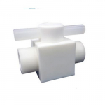 1/2in FNPT Ports, PTFE Stopcock Valve,2-Way