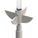 PTFE Multi-Paddle Agitator, 140mm Removable Blades{part}
