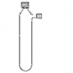 38mm x 250mm Vacuum Trap Glass Body, #15 Side Arm{part}