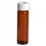40mL Amber EPA Vial with White Polypropylene Cap{part}