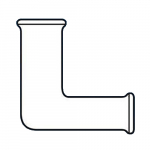 1" x 1/2" Process Pipe Reducing Elbow