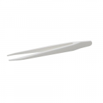 115mm White Tweezers with Sharp Ends_noscript