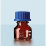 10mL Amber Glass Lab Bottle with Blue PP Cap_noscript