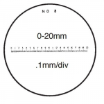7X Pocket Optical Comparator Reticle #8, Metric_noscript