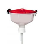 EZwaste Safety Funnel, HDPE, Red Lid