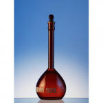 EM-Techcolor Volumetric Flask, ASTM, Amber Glass_noscript