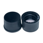 Screw Thread Solid Top Cap, Black PP{part}