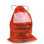 BowTie Biohazard Bag, PE, 25x35 In