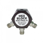 Hex Block, Oxygen, DISS Male Check Valve{part}