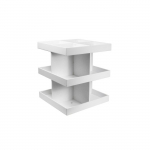 Triple 360 Degree Rotating Shelf, White PVC{part}