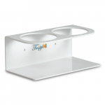 Bottle Holder, Double, 500 mL, White ABS{part}
