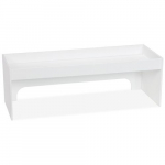 24" x 8" x 8" Step Shelf, White PVC_noscript