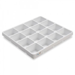 16 Compartment Drawer Organizer, White Polystyrene{part}