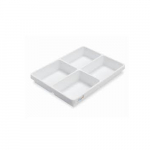 4 Compartment Drawer Organizer, White Polystyrene{part}