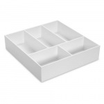 4" Deep Drawer Organizer, White PVC{part}
