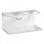 Bottle Holder, Double, White ABS, 1000 mL{part}