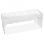 24" x 10" x 9" Step Shelf, White PVC_noscript
