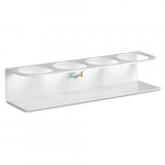 Bottle Holder, Quadruple, White ABS, 500 mL{part}