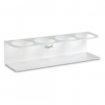Bottle Holder, Quadruple, White ABS, 1000 mL{part}