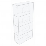 Glove Box Holder, Quadruple, Side Loading Clear Acrylic{part}