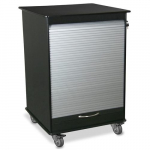 Small Black/Silver Polyethylene Mobile Lab Cabinet{part}