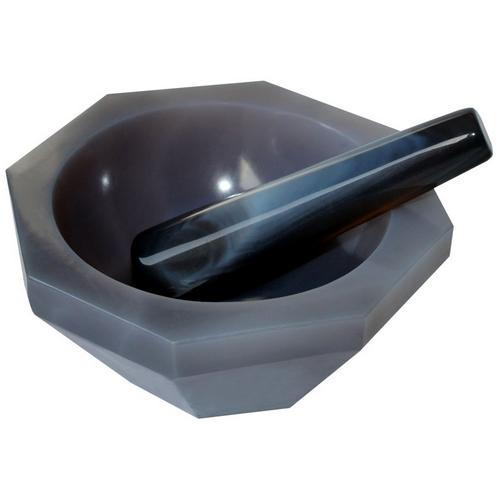 Across International AMP7 Natural Brazilian Agate Mortar and Pestle