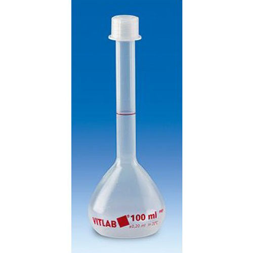 BrandTech 672895 VITLAB PMP Class B Volumetric Flask with Screw Cap