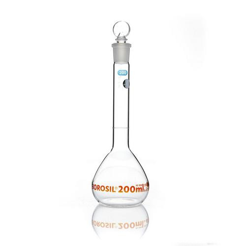 Foxx Life Sciences 5647020A Borosil Volumetric Flask, Batch, 200 mL