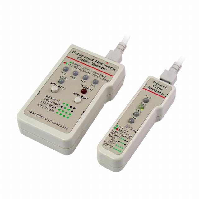 Hobbes 251452R Enhanced Network Cable Tester, RoHs Compliant Lab