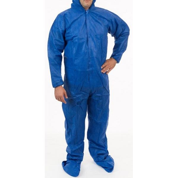 International Enviroguard 2229BXL SMS Blue Coverall, XL Size XL