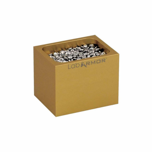 Lab Armor 52200GLD Bead Block, Gold, Double, 0.5 L Capacity Double