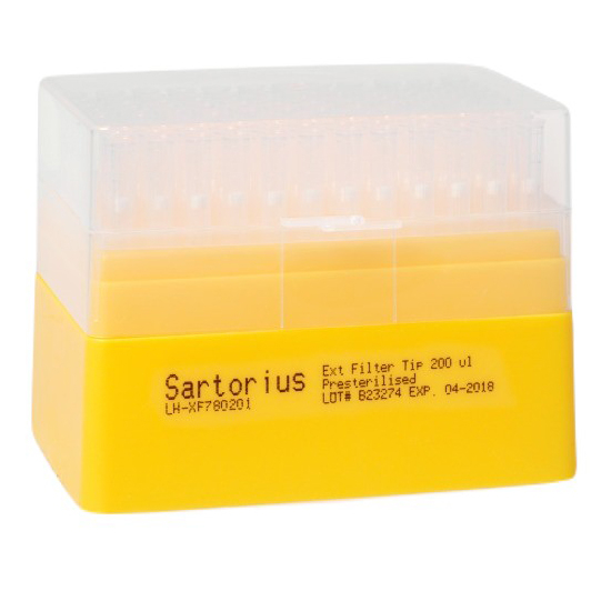 Sartorius LHXF780201 Safetyspace Filtered Pipette Tip, 200 Micro L