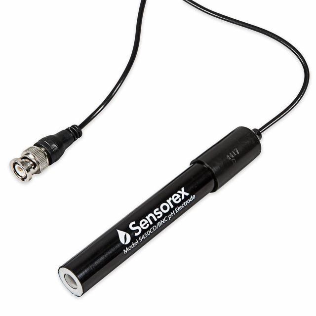 Sensorex S450C/BNC Single Junction pH Sensor, Flat Surface, 15mm