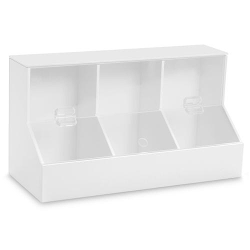 TrippNT 50005 PVC/Acrylic Large Dispensing Bin with 3 Compartments