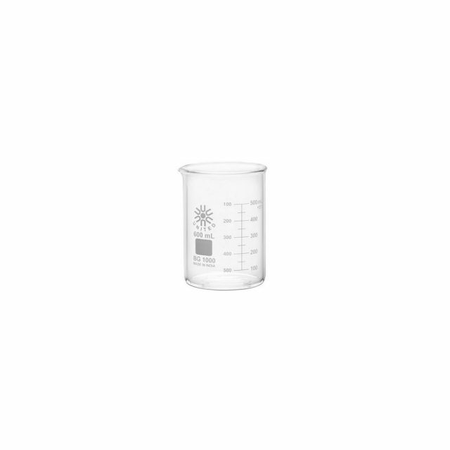 United Scientific BG1000600CASE Low Form Glass Beakers Capacity 600ml Lab Equipment Depot