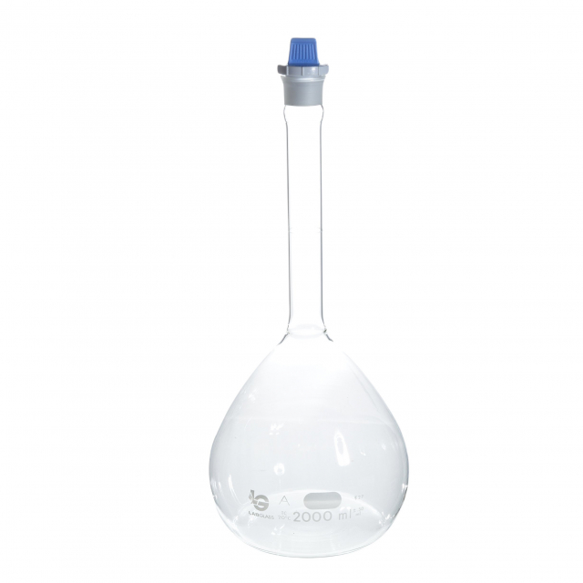 WilmadLabGlass LG8116122 Class A Volumetric Flask, 2000mL Capacity